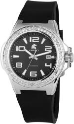 Carucci Ceas dama, Carucci, automatic, carcasa strasuri cristal, data, curea silicon neagra (CA2213BK) Ceas