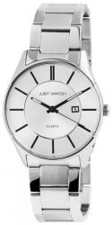 Just Watch Ceas barbatesc, Just Watch, argintiu, cadran gri/bleumarin, bratara inox (JW10901MB-SL) Ceas