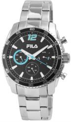 Fila Ceas barbatesc, Fila, carcasa si bratara argintie, cadran bicolor, negru, data, zi, 24h (38-828-002) Ceas