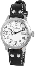 Engelhardt Ceas barbati, Engelhardt, automatic, carcasa argintie, curea piele neagra (388722529011) Ceas