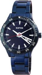 RAPTOR Ceas barbatesc, Raptor, cadran bleumarin, data, carcasa si bratara inox albastra (RA20228-005) Ceas
