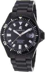 Carucci Ceas dama, Carucci Brindisi, automatic, carcasa si bratara neagra, data, 30 ATM (CA2200BK-BK) Ceas