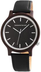 Leonardo Verrelli Ceas barbatesc, Leonardo Verrelli, carcasa lemn santal (inchis), curea piele (2900081-003) Ceas
