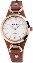 RAPTOR Ceas femei, Raptor, auriu, curea maro, cadran alb (RA10148-004) Ceas