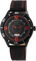 RAPTOR Ceas barbatesc, Raptor, carcasa si cadran negre, data, curea piele naturala neagra (RA20259-003) Ceas