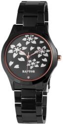 RAPTOR Ceas dama, Raptor, negru, cadran bicolor cu cristal, bratara inox (RA10078-004) Ceas