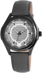 RAPTOR Ceas barbatesc, Raptor, data, carcasa neagra, cadran gri, curea antracit, 44mm (297971500108) Ceas