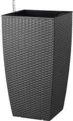 Lafiora Ghiveci tip vază FloraSelf plastic 31x31x57 cm antracit incl. set de udare și indicator al nivelului de apă (10.07.0157E)