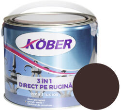 Köber 3in1 Email lucios anticoroziv Köber 3 în 1 Direct pe rugină brun RAL 8017 2, 5 l (E818017L-C2.5L)