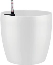 Lafiora Ghiveci flori FloraSelf plastic Ø 43 cm alb lucios incl. set de udare și indicator al nivelului de apă (10.09.0224E)