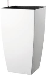 Lafiora Ghiveci tip vază FloraSelf plastic 31x31x57 cm alb mat incl. set de udare și indicator al nivelului de apă (10.07.0264E)