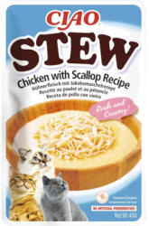 CIAO Hrană umedă pentru pisici CIAO Stew cu pui și scoici fără cereale, gluten, lactoză și zahăr 40 g (EU844)