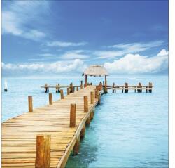 Pure Living Tablou sticlă Pure Living Tropical Jetty 80x80 cm (GLA1236ZE)