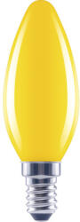 Flair Bec galben LED Flair E14 2W, glob C35, durată viață 15.000 h (C35_YELLOW_2W_E14)