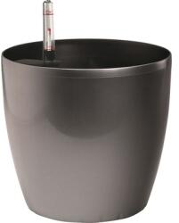 Lafiora Ghiveci flori FloraSelf plastic Ø 43 cm antracit lucios incl. set de udare și indicator al nivelului de apă (10.09.0247E)
