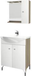 Savini Set mobilier baie pe pardoseală Savinidue Bicolor 65 cm PAL alb (PK4203N+PK4295N/LED)