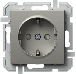 TEM Priză simplă cu împământare TEM Logiq, gri titan (TEM-VQ12TIXO-U)