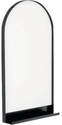 Devo Oglindă baie cu LED și poliță Devo Cristal 2.0, 40x76 cm, negru, IP 44 (PO2-LULED40x75-L09)