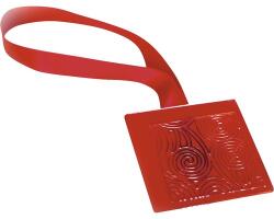 Mendola Magnet decorativ Mendola Square pentru perdea - cu panglică de fixare, roșu (246-SQUARE-05)