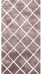 SoleVito Covor Shaggy Stream romburi rosé 80x150 cm (AB03-40 ROSE 80X150 CM) Covor
