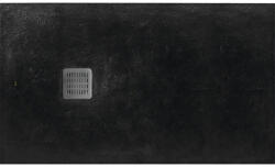 Roca Cădiță de duș dreptunghiulară slim Roca Stonex Terran 100x80 cm negru (AP1013E832001400)