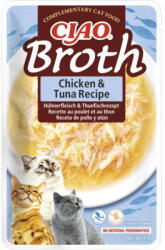 CIAO Hrană umedă pentru pisici CIAO Broth cu pui și ton fără cereale, gluten, lactoză și zahăr 40 g (EU826)