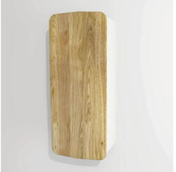 Devo Dulap baie suspendat 34x94 cm PAL alb/stejar/gri Devo Oval 1 ușă (OV-SW1DLE34-P36D01L10)