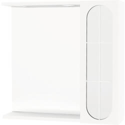 Savini Dulap baie cu oglindă Savini Due Crea 58x57 cm PAL alb 1 uşă iluminare LED (938D/LED)