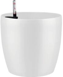 Lafiora Ghiveci flori FloraSelf plastic Ø 35 cm alb lucios incl. set de udare și indicator al nivelului de apă (10.09.0724E)