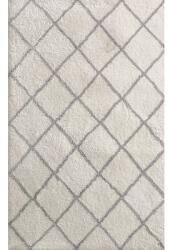 SoleVito Covor Shaggy Solevito romburi ivory 80x150 cm (ALBERTO AB03-21 IVORY-SILVER 80X150) Covor