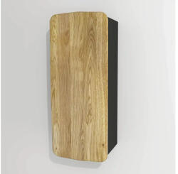 Devo Dulap baie suspendat 34x94 cm PAL gri/stejar Devo Oval 1 ușă (OV-SW1DLE34-P35D01L09)