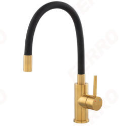 FERRO Zumba mosogató csaptelep, fekete-arany (BZA4BSSG)