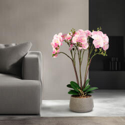  Műnövény dekoráció - orchidea - rózsaszín - 58 cm (11900A)
