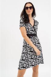 BUDMIL Nyári ruha megkötős pánttal Női S fekete-fehér (5996408897272)