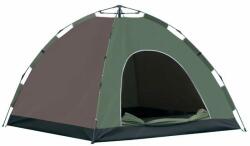 ART Kemping sátor, 4 személyes, vízálló, táskával, automatikusan nyíló, zöld és barna, 210x210x135 cm