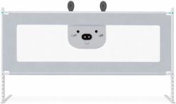 RoHS 3 db-os ágyvédő szett, szürke, 2x200cm + 1x160cm, állítható magasságú, 68-98cm, bármilyen ágyhoz megfelelő védelem, szürke, csatlakozókkal együtt