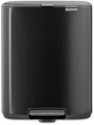 Brabantia Кошче за отпадъци с педал BO 12 л, мат черен, стомана, Brabantia (BRAB238000)