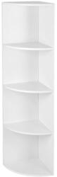 VASAGLE Sarokpolc 4 színtes 129, 5 x 30 x 30 cm fehér (LBC42WT)