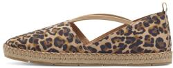 Tamaris Tamaris, Lekerekített orrú bőr espadrilles, Barna, Bézs, 36 (1-24620-44-360-36)
