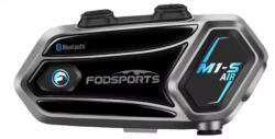  Motorkerékpár Bluetooth kommunikációs rendszer M1-S AIR, 1000m, 4 lovas, Audi HiFi, 900mAh, CVC zajszűrő, full-duplex, vízálló, szürke