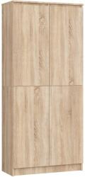 Brius Dulap cu 8 etajere, PAL laminat 16 mm, 80x35x180 cm, stejar sonoma (AK-26901679-3/3) Comoda