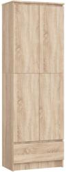 Brius Dulap pal 2 usi sertar 4 rafturi depozitare, 60x35x180 cm, organizare completa, stejar sonoma (AK-38161238-2/2) Comoda