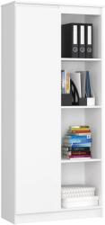 Brius Dulap cu usa si 8 etajere, PAL laminat 16 mm, 80x35x180 cm, alb (AK-38164291-2/2) Comoda
