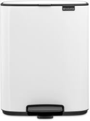 Brabantia Coș cu pedală BO 12 l, alb, oțel, Brabantia (BRAB236907) Cos de gunoi