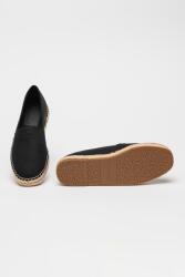 Calvin Klein CALVIN KLEIN, Vászon espadrilles domború logóval, Fekete, 42 (HM0HM01808-BEH-42)