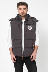 Geographical Norway Geographical Norway, Vilano bélelt mellény levehető kapucnival, Sötétszürke, XL (VILANO-MEN-005-DARK-GREY-XL)