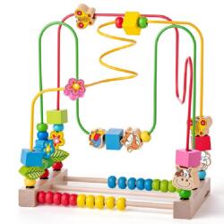 Woodyland Színes golyóvezető labirintus abakusszal - Woodyland (91932)