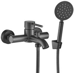 Laveo NOIA fali kádcsap falra szerelhető zuhanyszettel, grafit (BNK_911D) - konyhanet