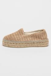 Manebi Manebi, Egyszínű flatform espadrilles, Sötétbézs, 40 (H15D0000000-NATURAL-40)