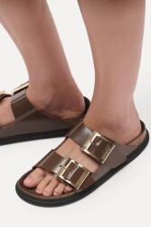 Birkenstock чехли дамски от кожа Arizona Droplet Buckle